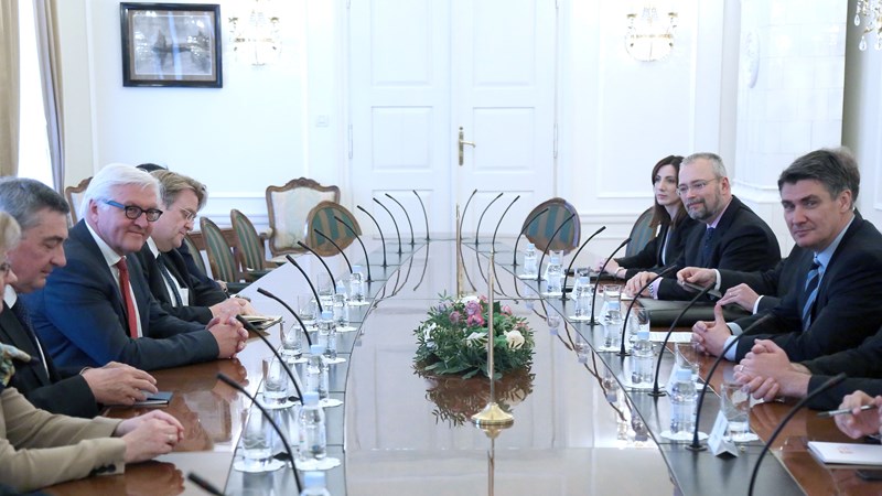 Predsjednik Vlade Zoran Milanović sastao se s njemačkim ministrom vanjskih poslova Steinmeierom